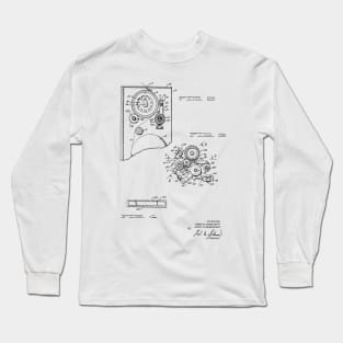 Driving and supporting means for high speed printing drum Vintage Patent Hand Drawing Long Sleeve T-Shirt